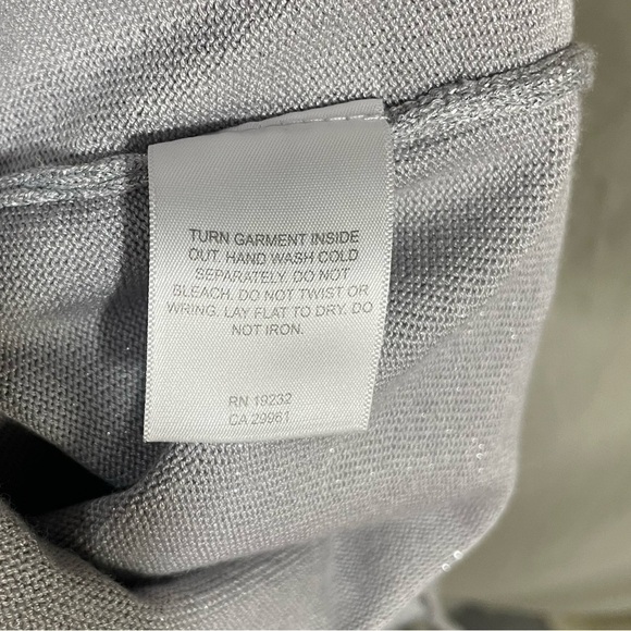 Alfred Dunner 3/4 Sleeve Silver Blouse w/Attached Jacket Rhinestones Sz L - Picture 6 of 7